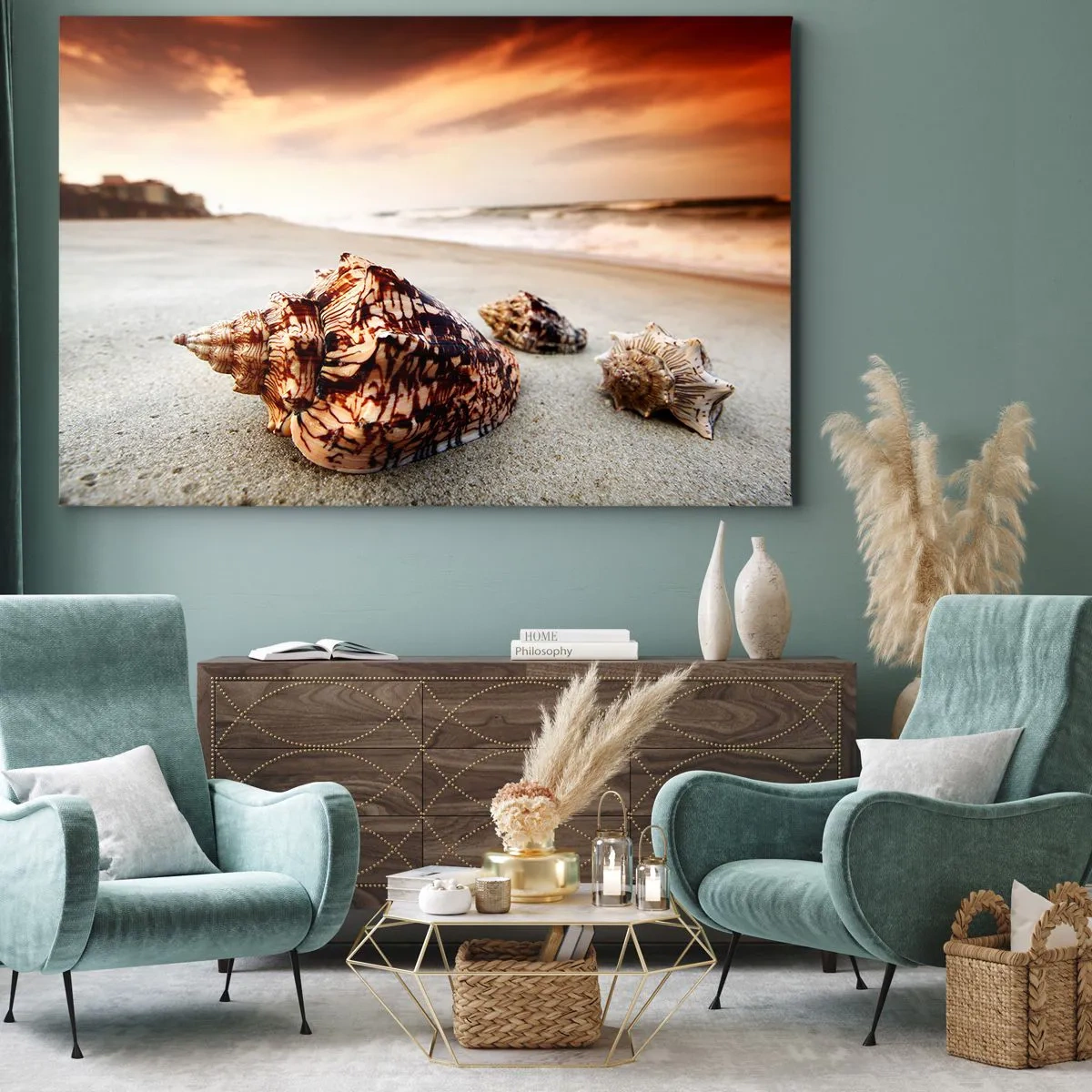 Canvastavla - Bild på duk - Vågböjare - 120x80 cm