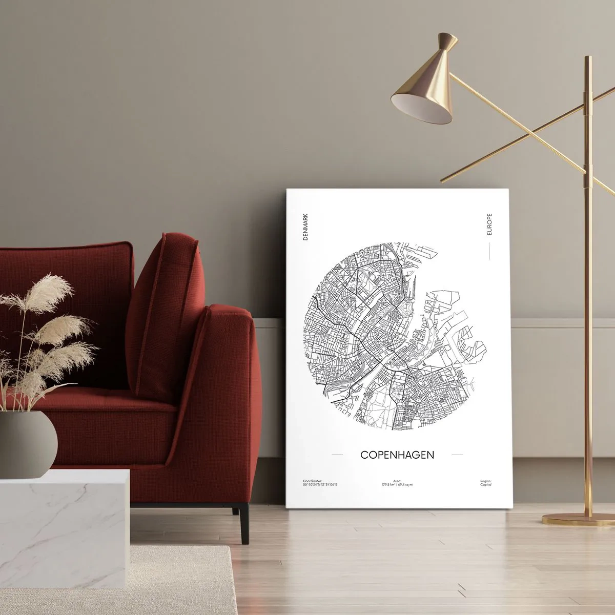 Canvastavla - Bild på duk - Köpenhamns anatomi - 50x70 cm