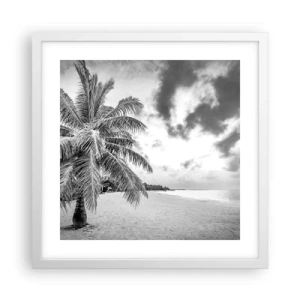 Affisch i vit ram - När du längtar efter ensamheten... - 40x40 cm