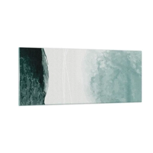 Glastavla - Bild på glas - Ett möte med dimma - 100x40 cm