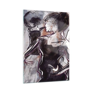 Glastavla - Bild på glas - Driva iväg i musiken - 50x70 cm