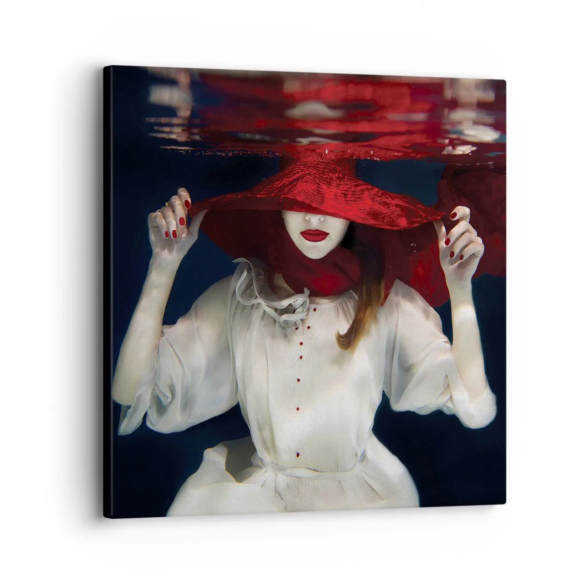 Canvastavla - Bild på duk - Konstig fru - 30x30 cm