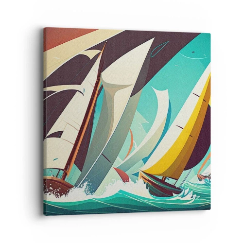 Canvastavla - Bild på duk - Icke rädda för elementen - 40x40 cm