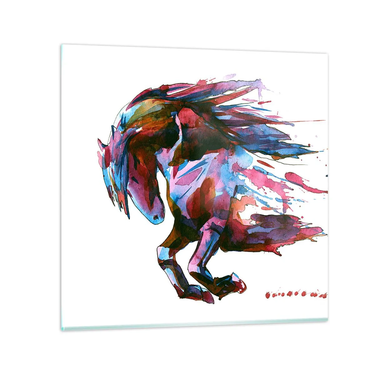 Glastavla - Bild på glas - I extas - 70x70 cm