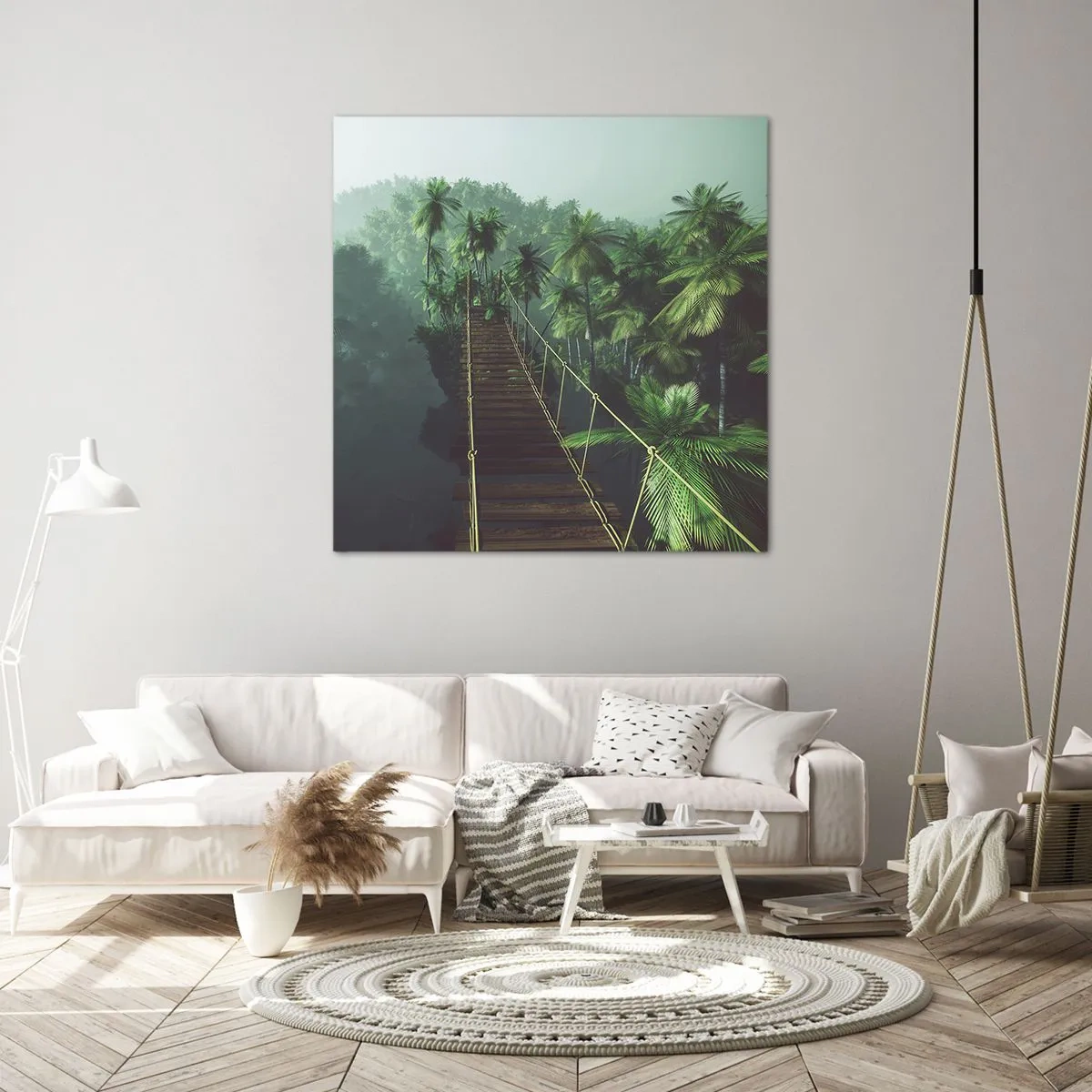 Canvastavla - Bild på duk - Över grönskans kaos - 70x70 cm