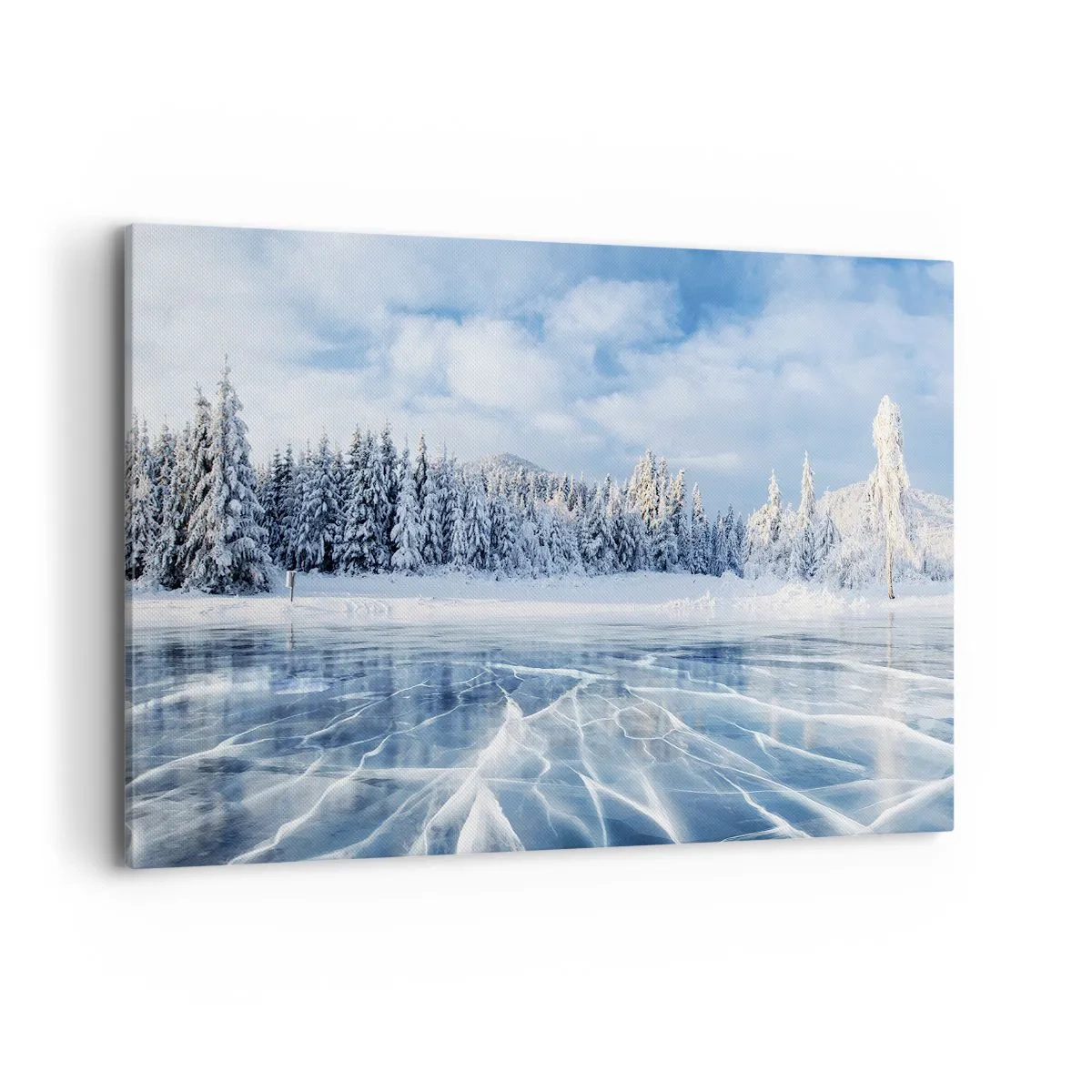 Canvastavla - Bild på duk - Bedårande och kristallisk vy - 120x80 cm