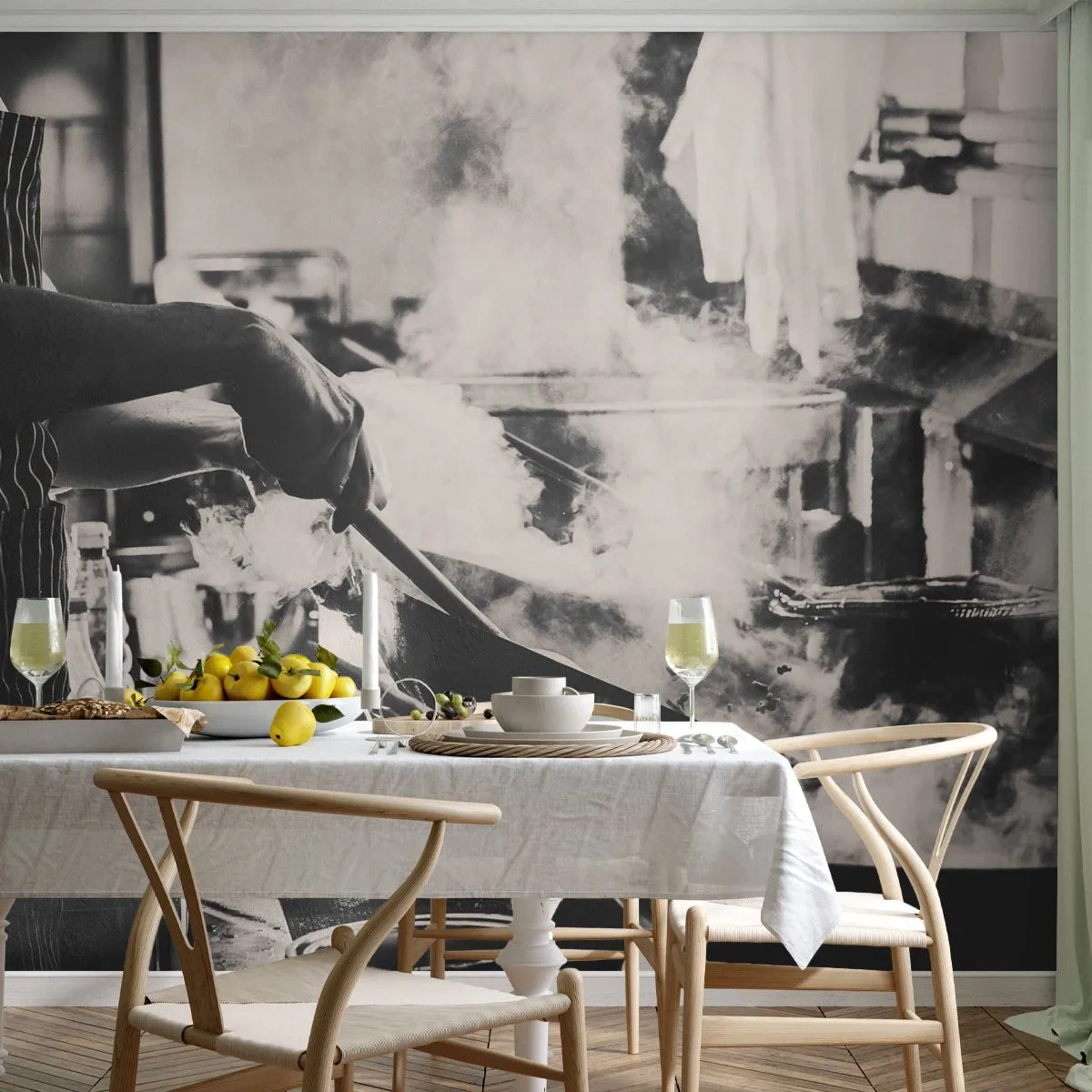 Självhäftande Fototapet Deluxe Sticker - Alkemi av smaker - Kök, Gastronomi, Restaurang - 100x70 cm
