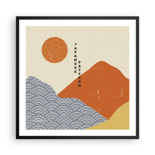 Affisch i svart ram - I den japanska andan - 60x60 cm