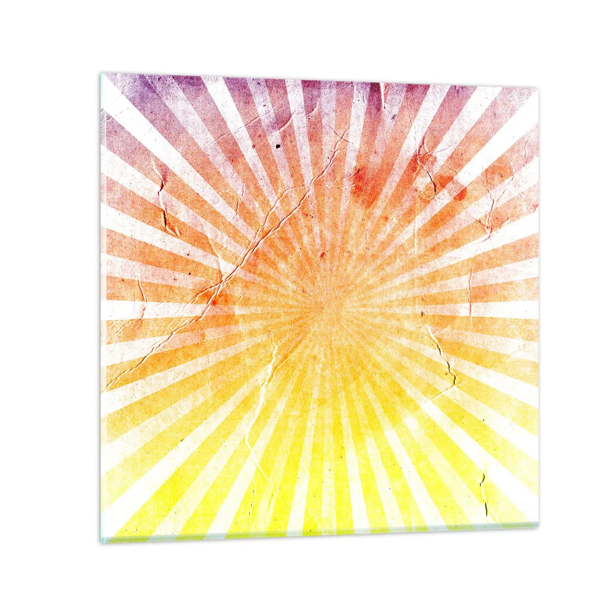 Glastavla - Bild på glas - Solupp- och nedgångar - 70x70 cm