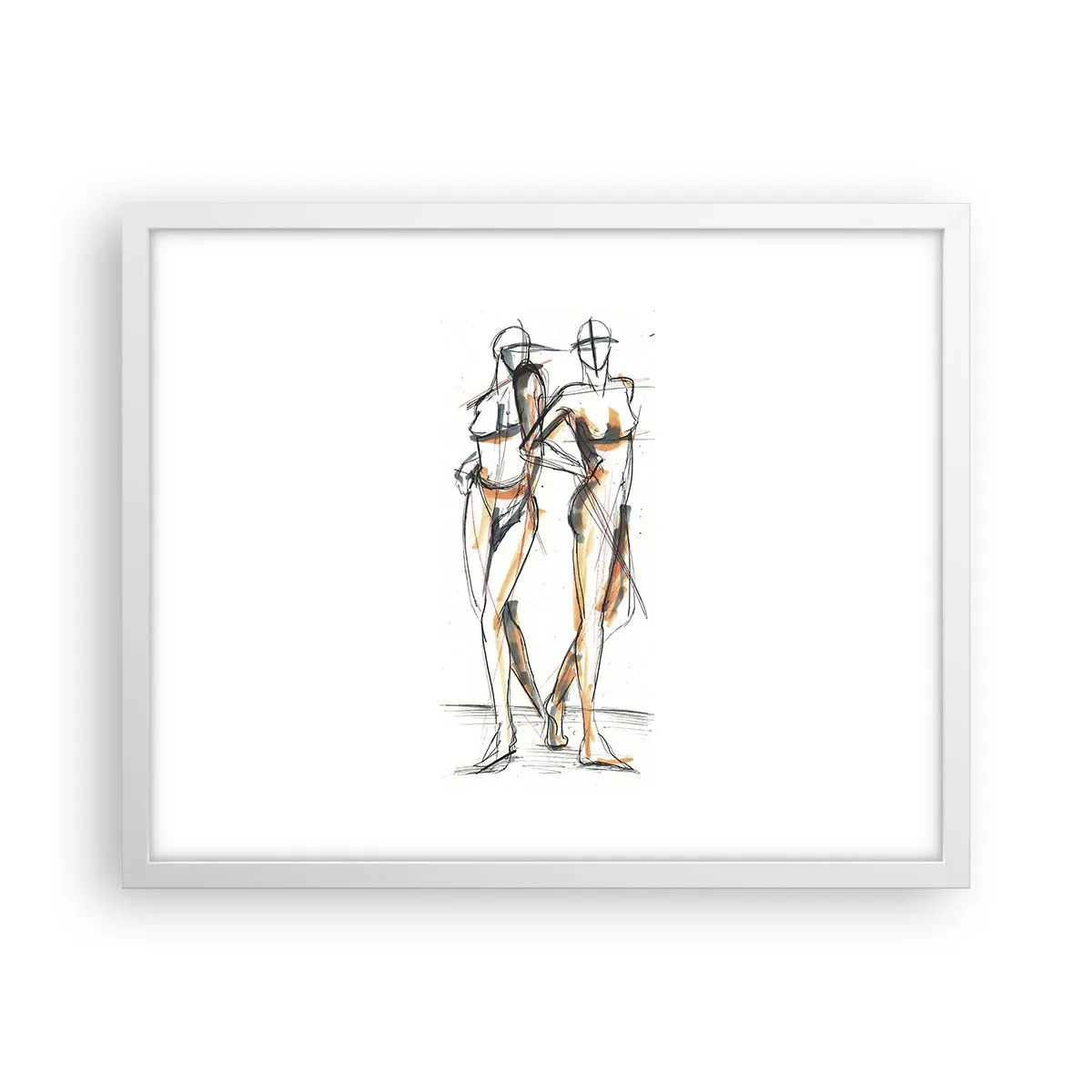 Affisch i vit ram - Charmens studie - 50x40 cm