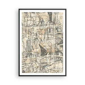 Affisch i svart ram - Väntar på avkodning - 70x100 cm