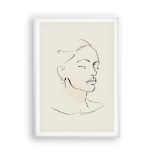 Affisch i vit ram - Säkra drag - 70x100 cm