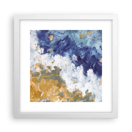 Affisch i vit ram - Elementens dans - 30x30 cm