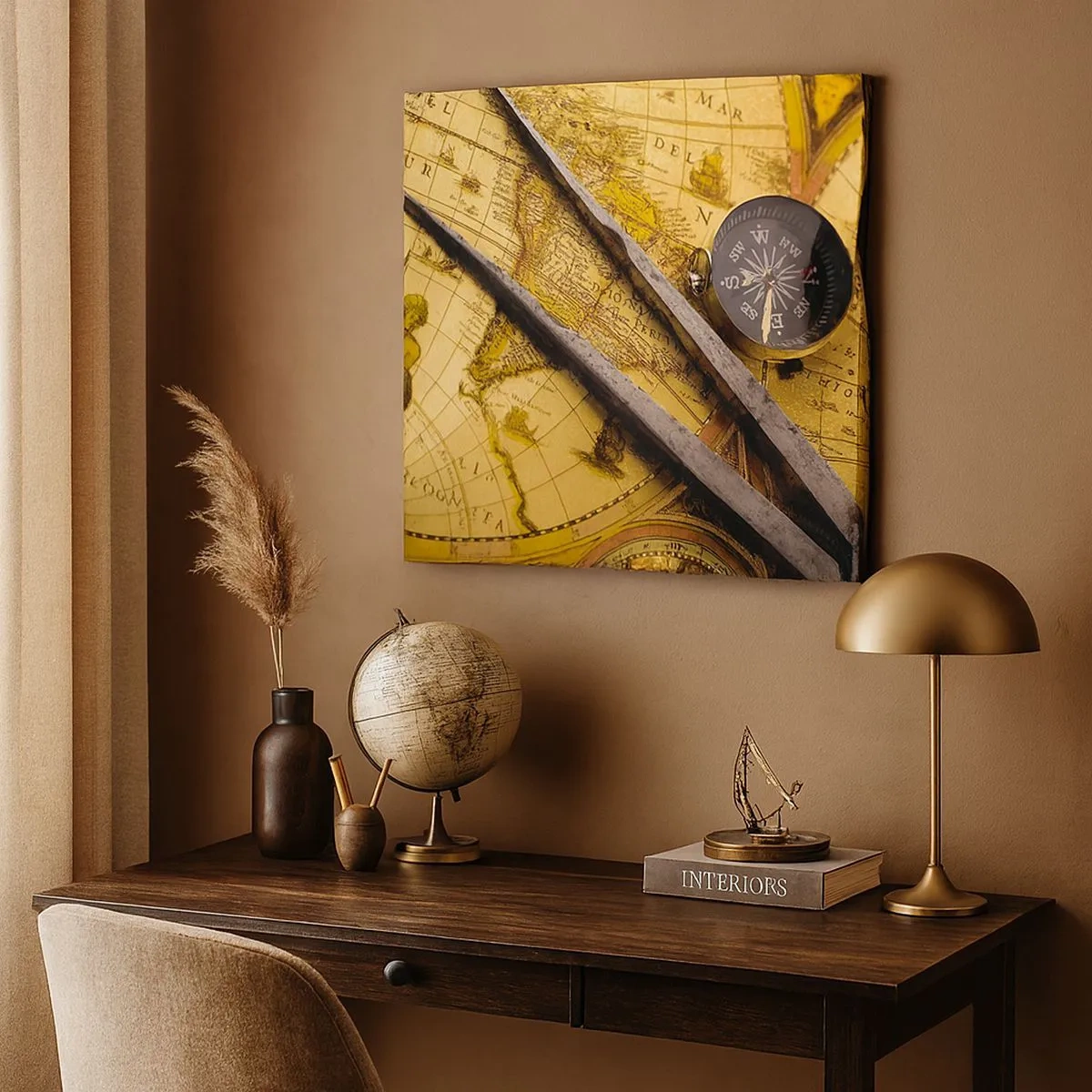 Canvastavla - Bild på duk - Var är skatterna? - 30x30 cm