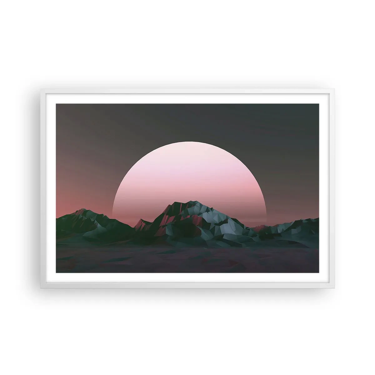 Affisch i vit ram - I den granliggande galaxen - 91x61 cm