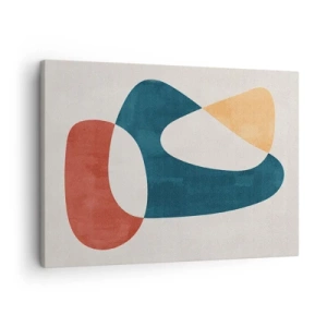 Canvastavla - Bild på duk - Abstrakta former i harmoniska färger - 70x50cm - Influenser och metamorfoser - Modern väggdekoration för vardagsrum och sovrum ARTTOR