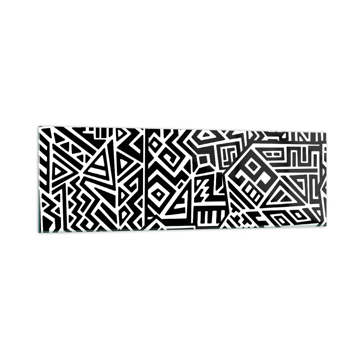 Glastavla - Bild på glas - Prekolumbisk komposition - 160x50 cm