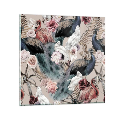 Glastavla - Bild på glas - I palatsträdgården - 30x30 cm