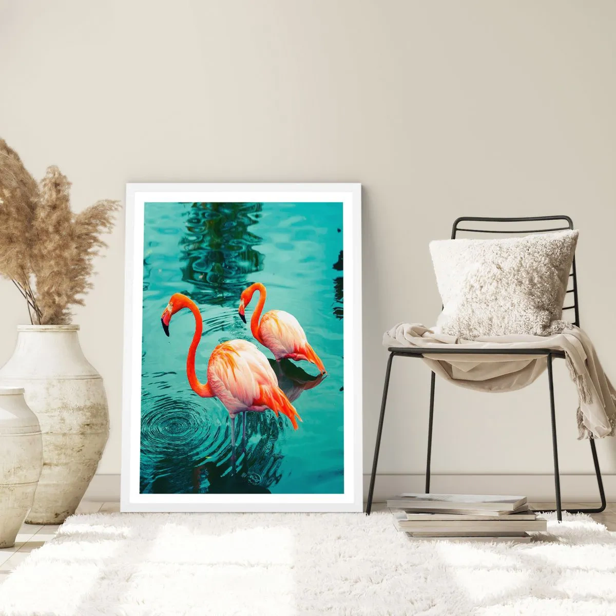 Affisch i vit ram - Nu är vi på modet - 50x70 cm