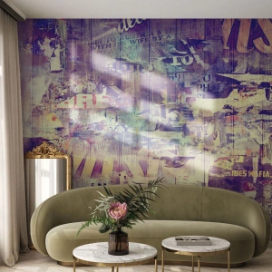 Självhäftande Fototapet Deluxe Sticker - Och så mycket blir det klar - Graffiti, Väggmålning, Grafik - 500x350 cm