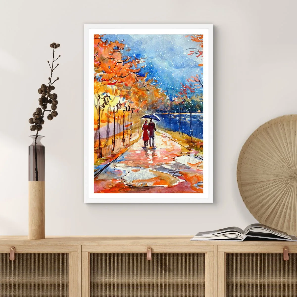 Affisch i vit ram - Tillsammans mot tidens gräns - 70x100 cm