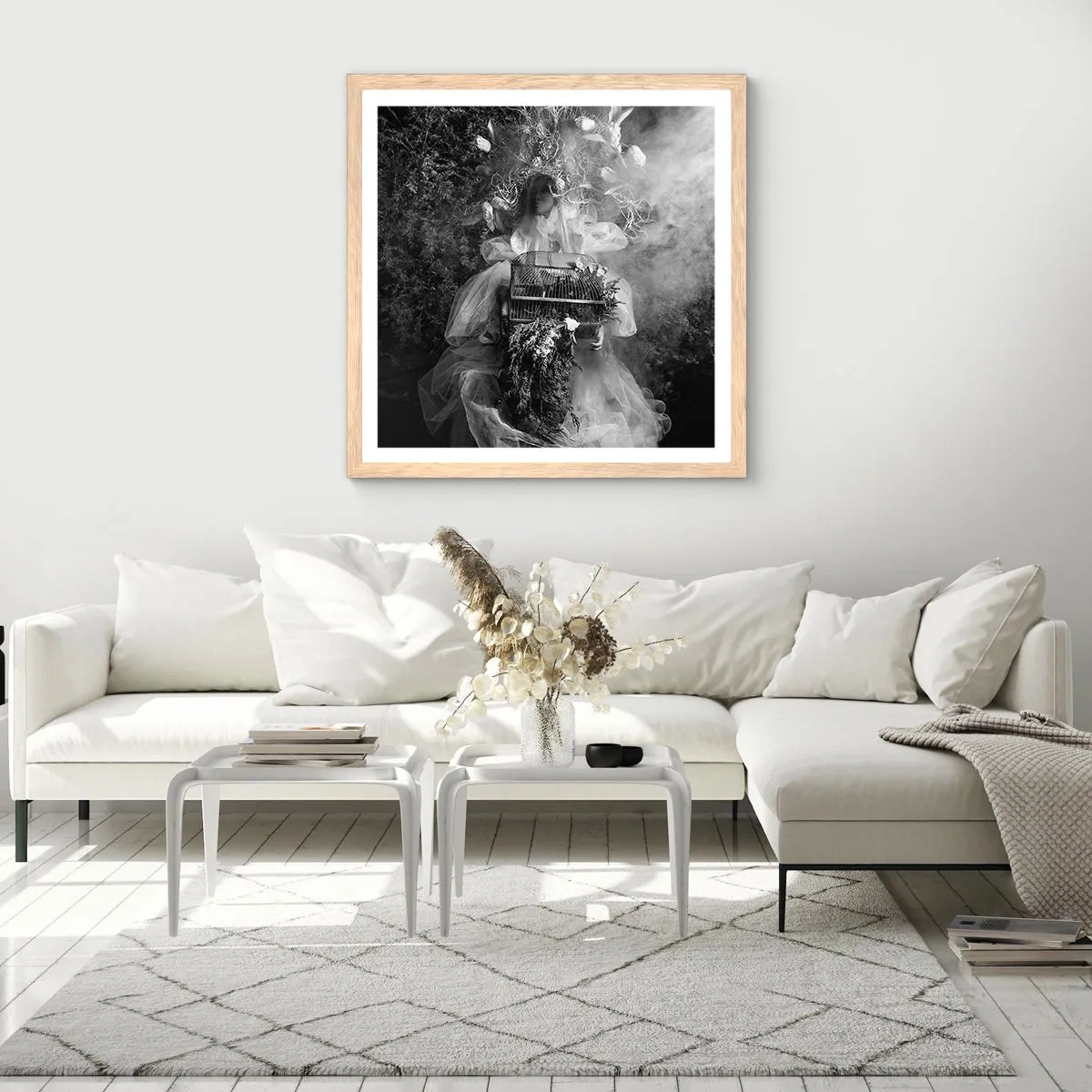 Affisch i ram av ljusek - Bara Moder - Natur - 40x40 cm
