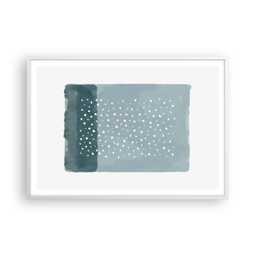 Affisch i vit ram - Uppstådda ur det blåa - 100x70 cm