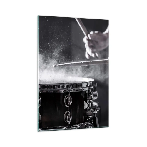 Glastavla - Bild på glas - Musikens puls - 80x120 cm