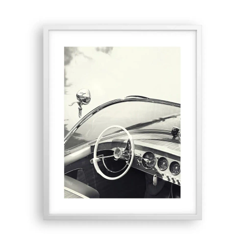 Affisch i vit ram - Väder för de rika - 40x50 cm