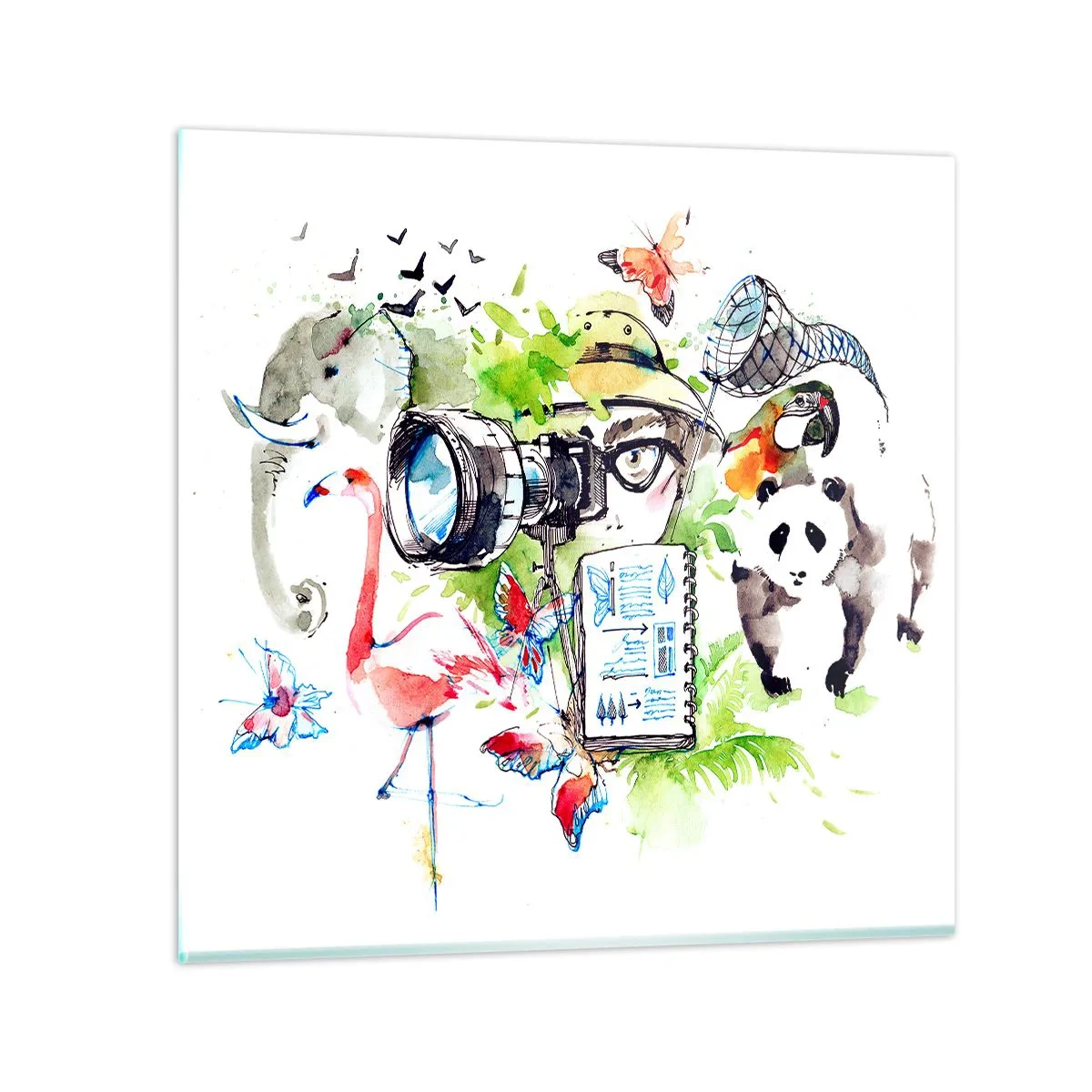 Glastavla - Bild på glas - I resenärens objektiv - 40x40 cm