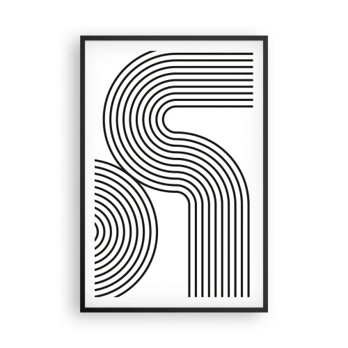 Affisch i svart ram - På en kurva - 61x91 cm