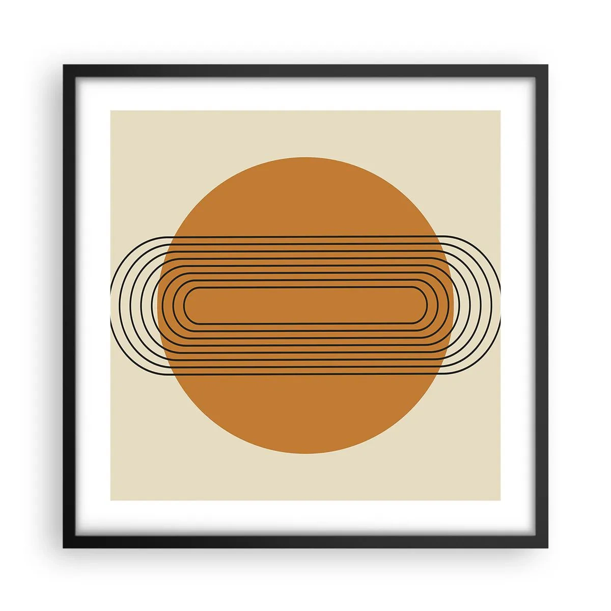 Affisch i svart ram - Perfekt plan - 50x50 cm