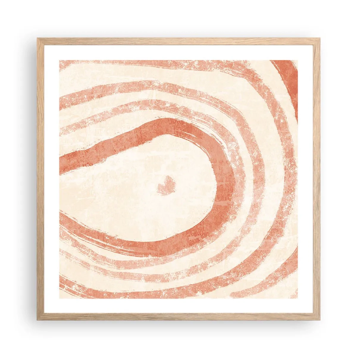 Affisch i ram av ljusek - Korallringar - komposition - 60x60 cm