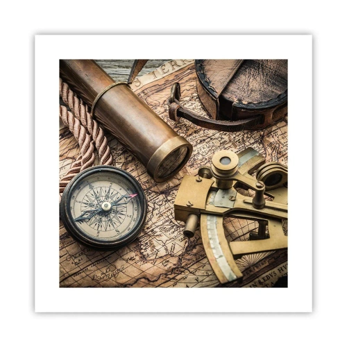 Affisch - Sätt ut kursen - 40x40 cm