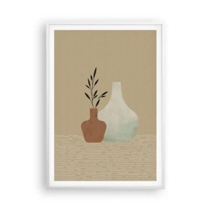 Affisch i vit ram - Vas och dess idé - 70x100 cm