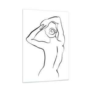 Glastavla - Bild på glas - Akten på morgonen - 50x70 cm