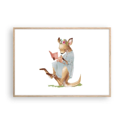 Affisch i ram av ljusek - Mamma, läs för mig - 100x70 cm