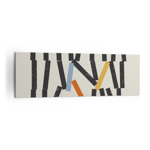Canvastavla - Bild på duk - Domino - komposition - 160x50 cm