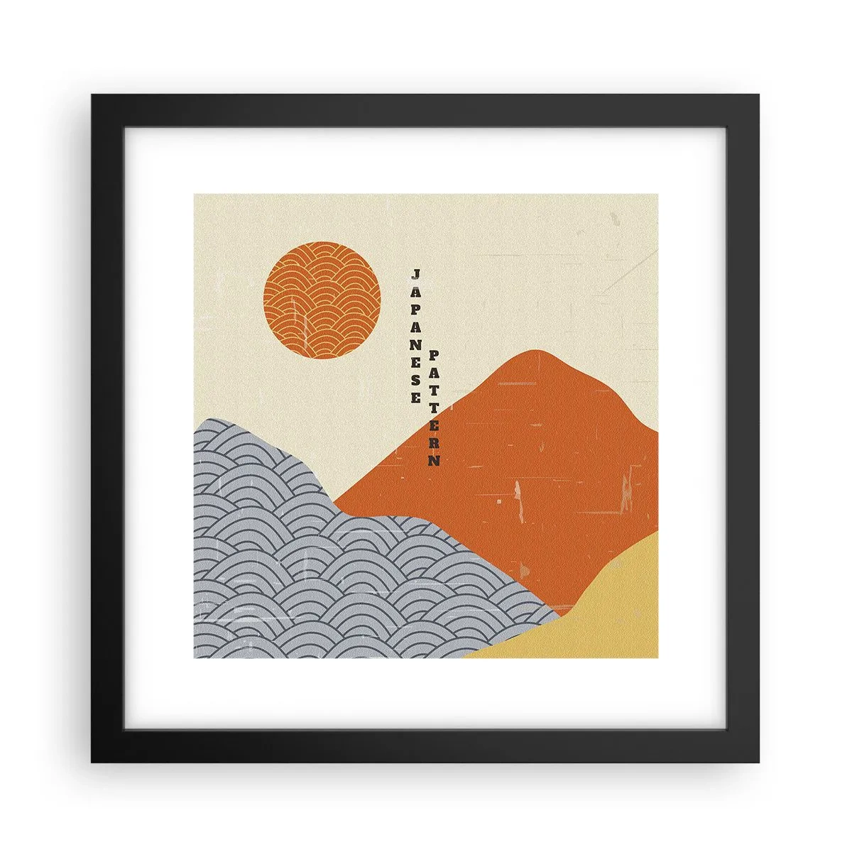 Affisch i svart ram - I den japanska andan - 30x30 cm