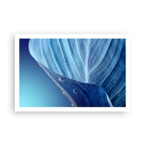 Affisch - Dolda droppar av blått - 91x61 cm