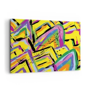 Canvastavla - Bild på duk - Skriker av glädje - 100x70 cm