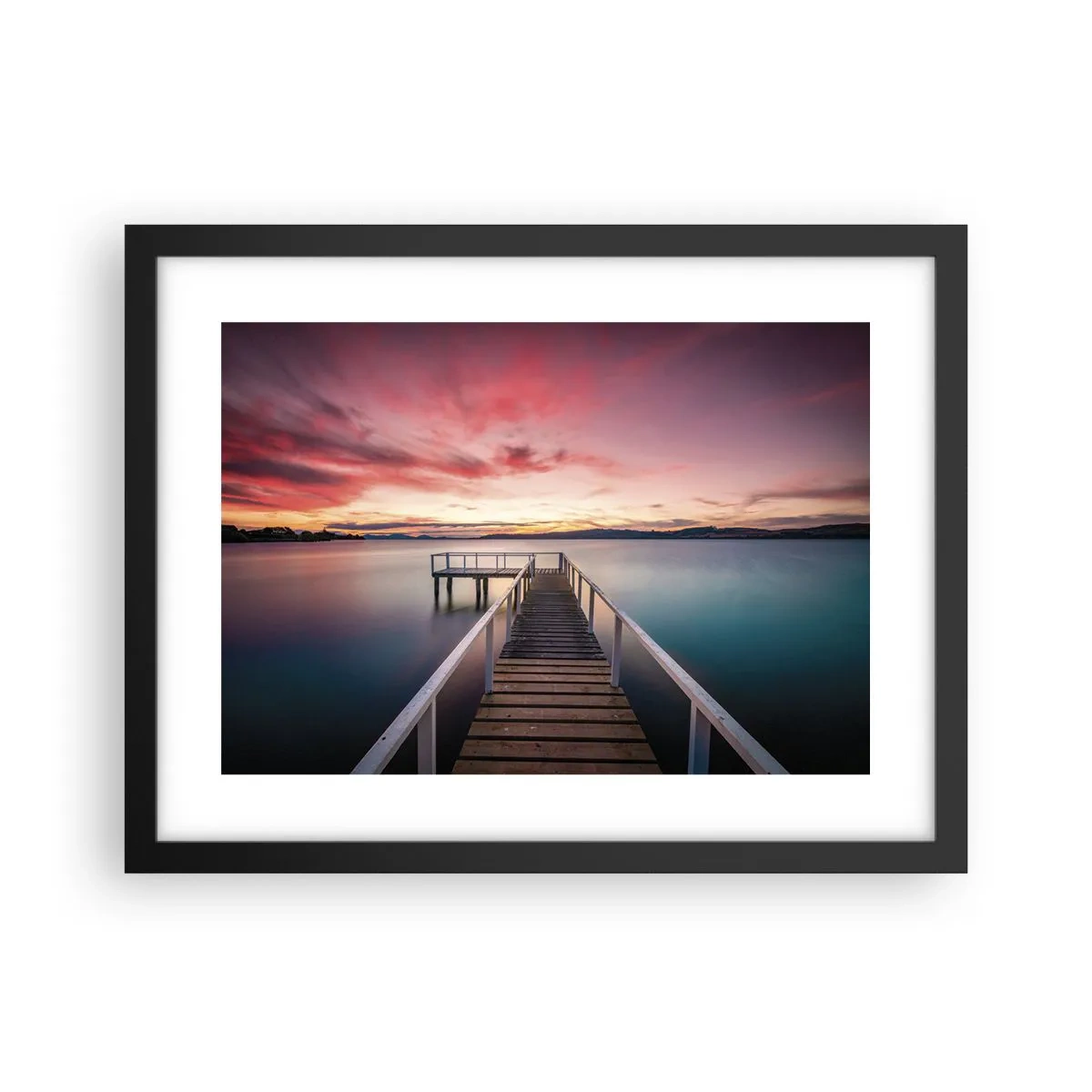 Affisch i svart ram - Kvällens milda låga - 40x30 cm