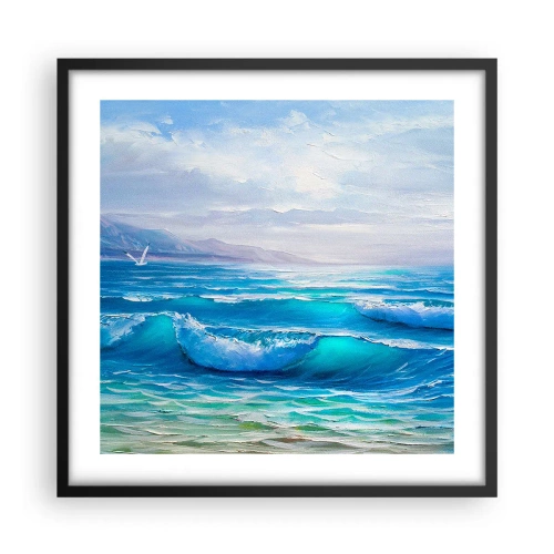 Affisch i svart ram - Stillande - 50x50 cm