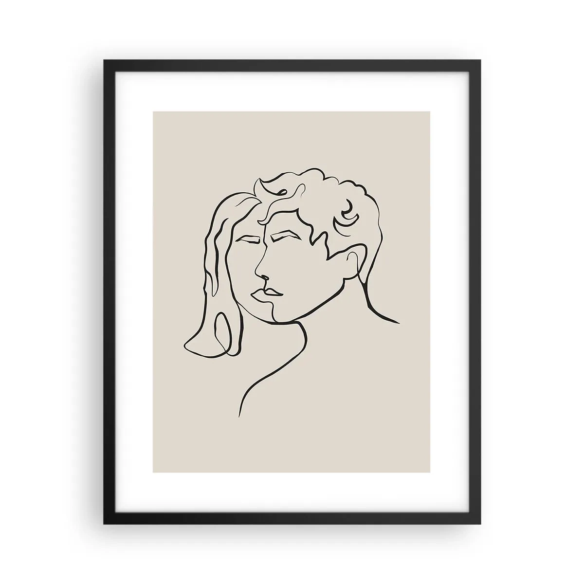 Affisch i svart ram - Och enighet har blivit - 40x50 cm