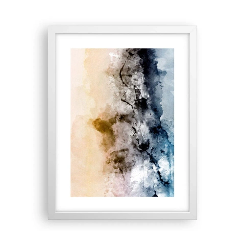Affisch i vit ram - Dränkta i dimman - 30x40 cm