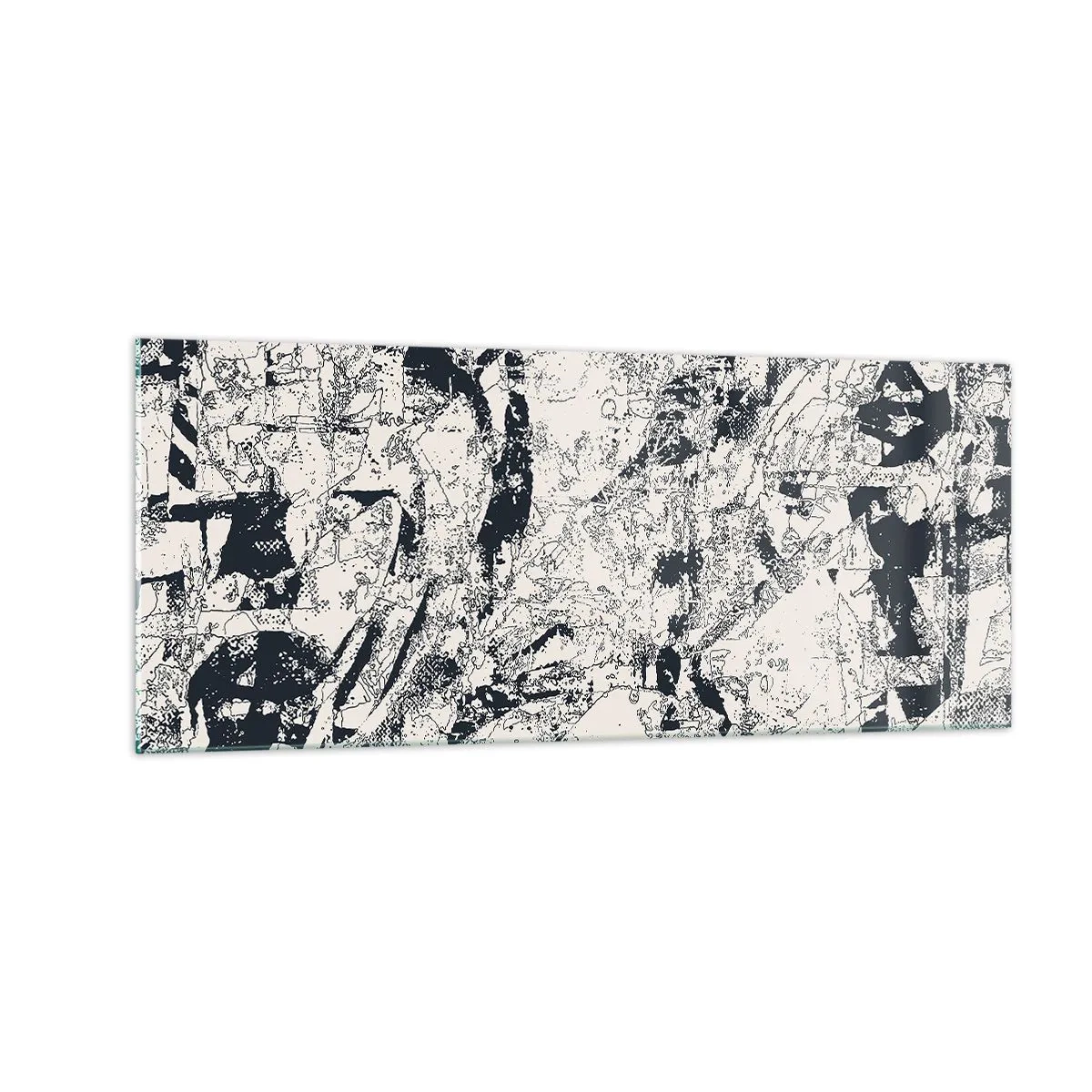 Glastavla - Bild på glas - Motsatsernas interpenetration - 100x40 cm