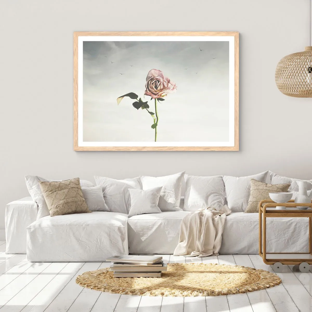 Affisch i ram av ljusek - Vårens välkomst - 100x70 cm