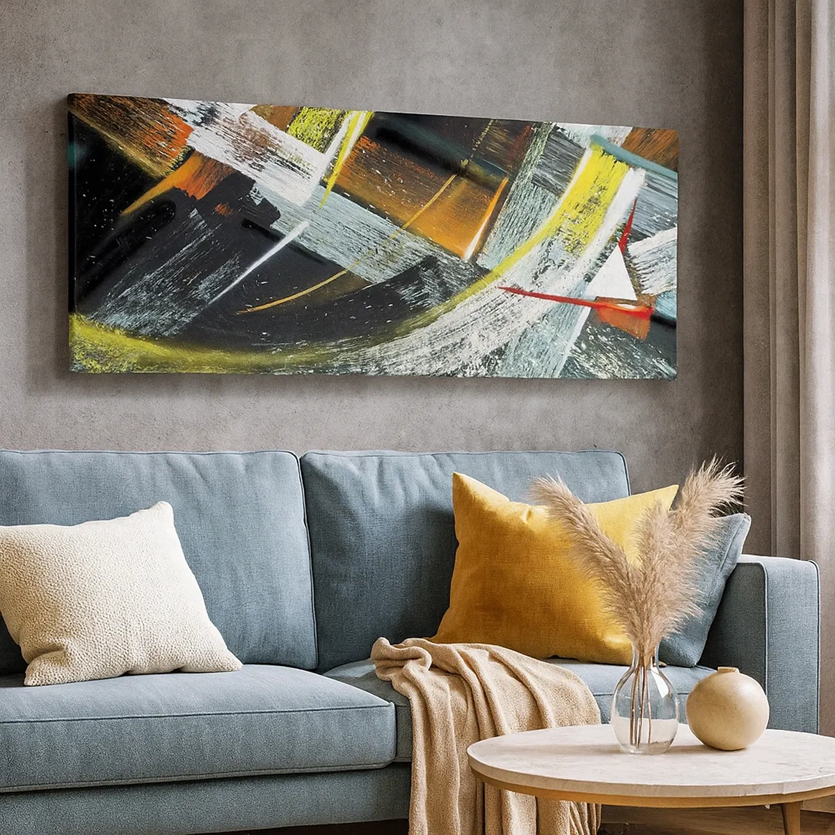 Canvastavla - Bild på duk - Rörelsens energi - 30x30 cm