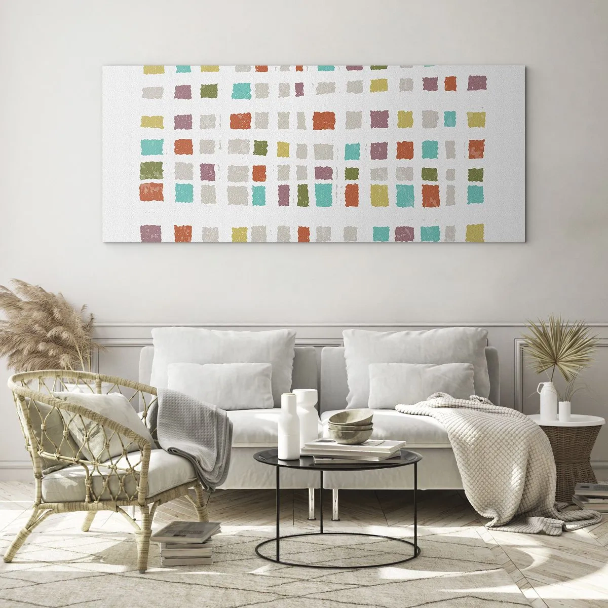 Glastavla - Bild på glas - Ett okänt spel - 100x40 cm