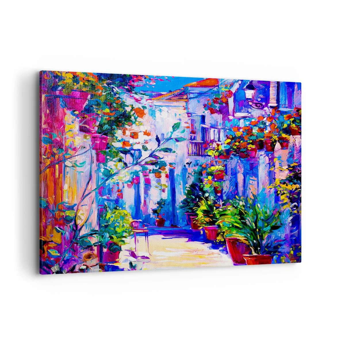 Canvastavla - Bild på duk - Impression - italiensk gränd - 120x80 cm